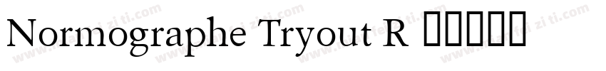 Normographe Tryout R字体转换